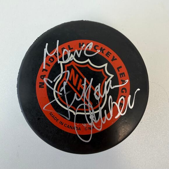 NHL Other - NHL Hockey Official Game Puck Autographed in Case- Unknown Signature